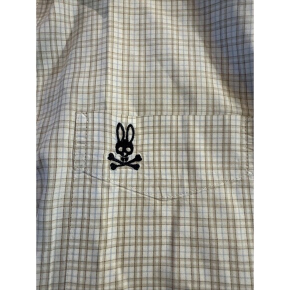 Psycho Bunny By Robert Godley Long Sleeve Plaid Button Down Shirt Size 2XL - Picture 3 of 11